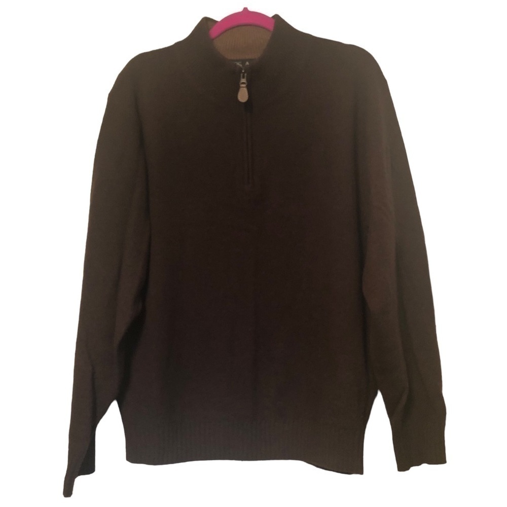 Jos.A Banks 1/4 Zip Pullover Lambswool Sweater